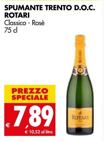 Tigros SPUMANTE TRENTO D.O.C. ROTARI Classico - Rosè 75 cl offerta