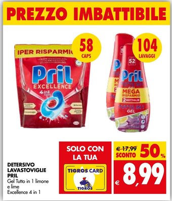 Tigros DETERSIVO LAVASTOVIGLIE PRIL offerta