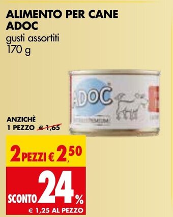 Tigros ALIMENTO PER CANE ADOC gusti assortiti 170 g offerta
