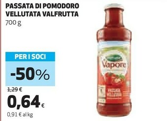 Coop Valfrutta Bio Passata Di Pomodoro 700 G(ml) offerta