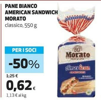 Coop Morato Pane Bianco American Sandwich offerta
