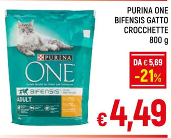 A&O PURINA ONE BIFENSIS GATTO CROCCHETTE 800 g offerta