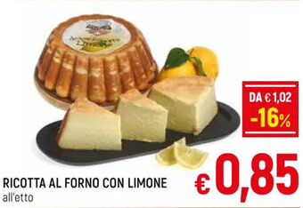 A&O RICOTTA AL FORNO CON LIMONE offerta
