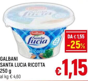 A&O GALBANI SANTA LUCIA RICOTTA 250 g offerta