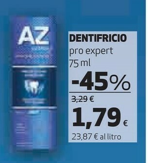 Coop AZ Dentifricio Pro Expert offerta