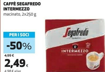 Coop Segafredo Zanetti - Intermezzo Caffè 250 G(ml) offerta