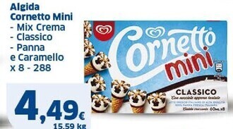 Sigma Algida cornetto mini offerta