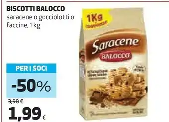 Coop Balocco Biscotti Saracene/ Gocciolotti/ Faccine 1 Kg offerta