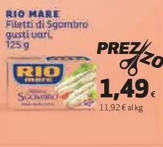 Coop Rio Mare Filetti Di Sgombro Gusti Vari offerta