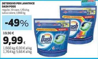 Coop Dash Detersivo Per Lavatrice offerta