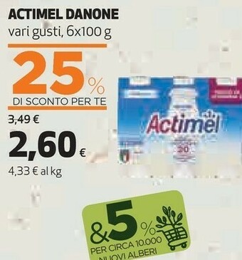 Coop Danone Bianco Actimel 600 G(ml) offerta