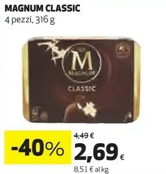 Coop Algida Magnum Classic 316 G(ml) offerta