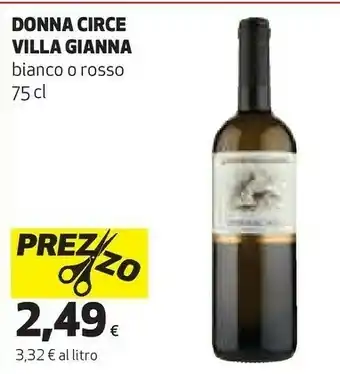Ipercoop Villa Gianna Donna Circe Bianco 750ml offerta