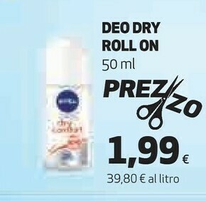 Coop Nivea Dry Impact Roll-On Uomini Deodorante Roll-on 50 Ml offerta