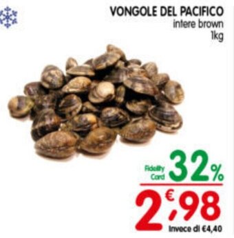 D'Ambros VONGOLE DEL PACIFICO 1 kg offerta