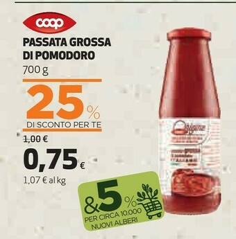 Coop Coop - Passata Grossa Di Pomodori 700 G(ml) offerta