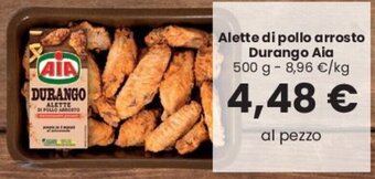 Despar Alette di pollo arrosto Durango Aia 500 g offerta