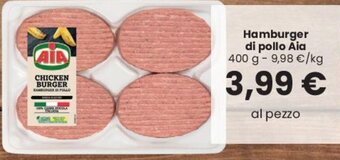 Despar Hamburger di pollo Aia 400 g offerta