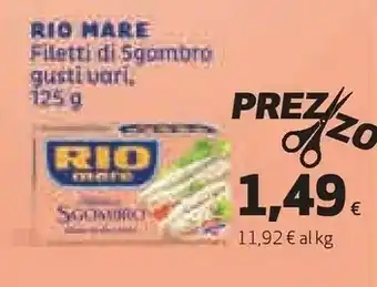 Coop Rio Mare Filetti Di Sgombro Al Naturale 125 G(ml) offerta