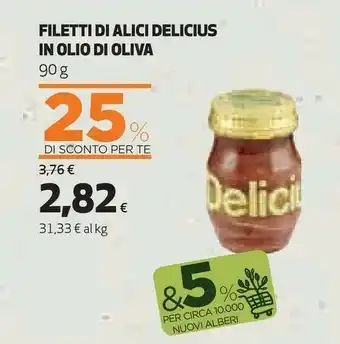 Coop Delicius Filetti Di Alici offerta