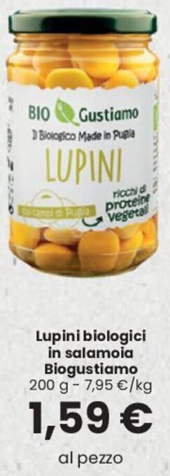 Despar Lupini biologici in salamoia Biogustiamo 200 g offerta