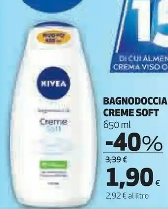 Coop Nivea Bagnodoccia Creme Soft offerta