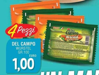 Jolly Market DEL CAMPO WURSTEL GR.100 offerta