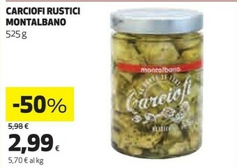 Coop Montalbano Gustoparty Carciofi Rustici 525 G(ml) offerta