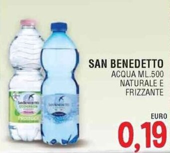 SAN BENEDETTO ACQUA ML.500 NATURALE E FRIZZANTE