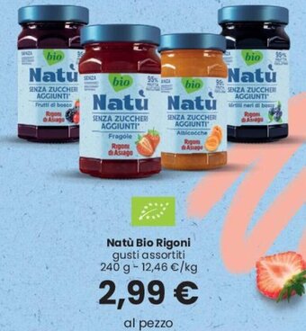 Despar Natù Bio Rigoni gusti assortiti 240 g offerta