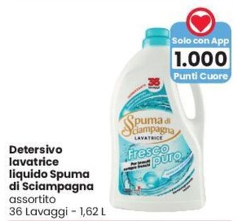 Despar Detersivo lavatrice liquido Spuma di Sciampagna assortito 36 Lavaggi - 1,62 L offerta