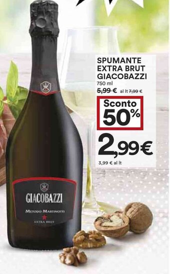 Coop SPUMANTE EXTRA BRUT GIACOBAZZI 750 ml offerta