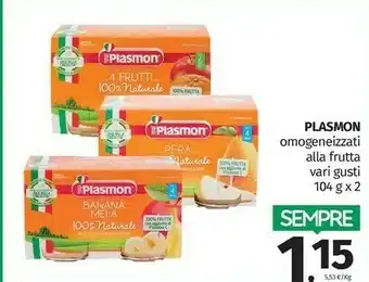 Pam Plasmon Omogeneizzati Alla Frutta Banana offerta
