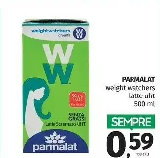 Pam Parmalat Weight Watchers Latte Uht offerta