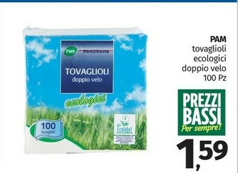Pam Pam Tovaglioli Ecologici Doppio Velo offerta