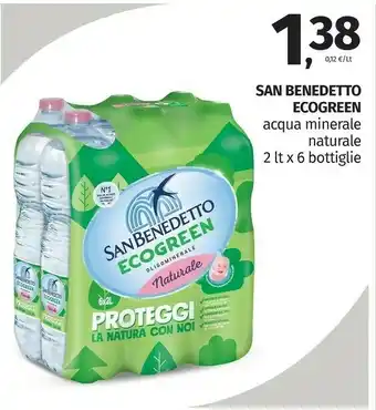 Pam San Benedetto Acqua Minerale Naturale Dal Parco Del Pollino Progetto Ecogreen 2000 G(ml) offerta