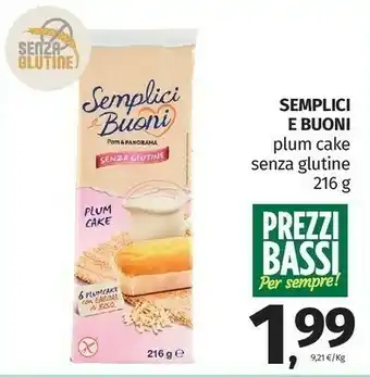 Pam Semplici e buoni Plum Cake Senza Glutine offerta