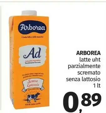 Pam Arborea Latte Uht Parzialmente Scremato Senza Lattosio offerta