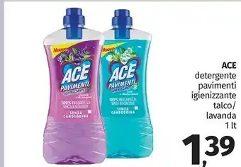Pam Ace Detergente Pavimenti Igienizzante Talco / Lavanda offerta