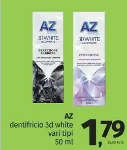 Pam Az Dentifricio 3D White Perfezione Carbone offerta