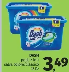 Pam Dash Pods 3 In 1 Salva Colore / Classico offerta