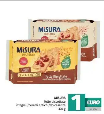 Pam Misura Fette Biscottate Dolcesenza 320 G(ml) offerta