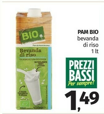 Pam Pam Bio Bevanda Di Riso offerta