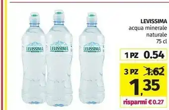 Pam Levissima Acqua Minerale Naturale offerta