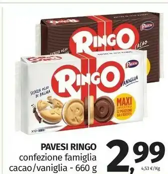 Pam Pavesi Ringo Vaniglia 660 G(ml) offerta
