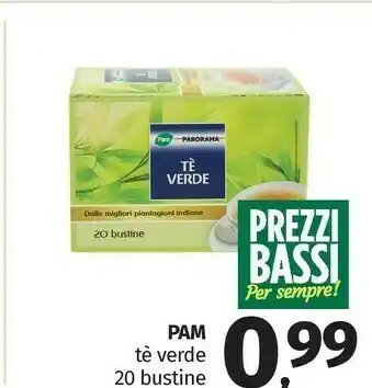 Pam Pam Te Verde 20 Bustine offerta