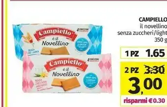 Pam Campiello Novellino Senza Zuccheri Aggiunti 350 G(ml) offerta