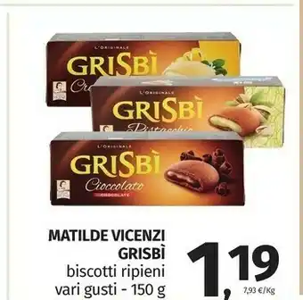 Pam Matilde Vicenzi Grisbi Biscotti Ripieni Cioccolato offerta