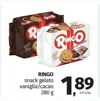 Pam Ringo Gelato Snack Gusto Vaniglia offerta