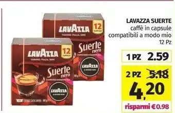Pam Lavazza Suerte Caffe In Capsule Compatibili A Modo Mio offerta